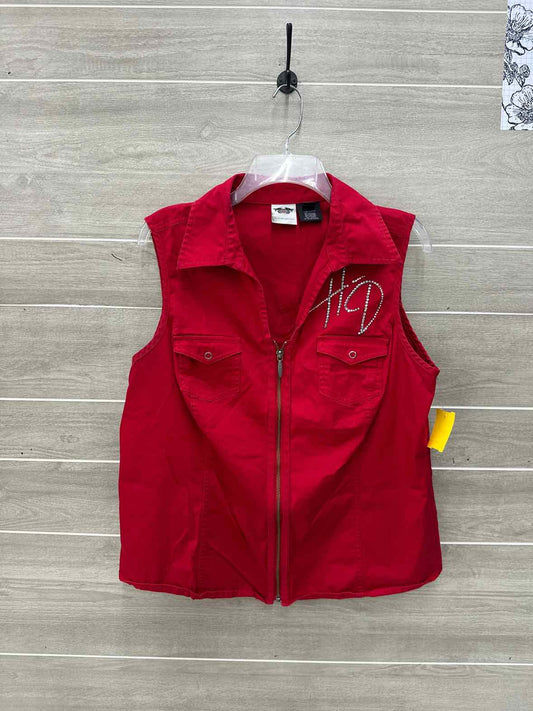 Harley Davidson Red Womens Women Size 1X Vest