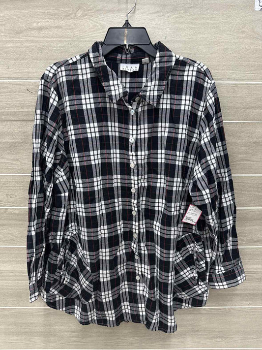 Joan Rivers Size 2X Black Plus Shirt