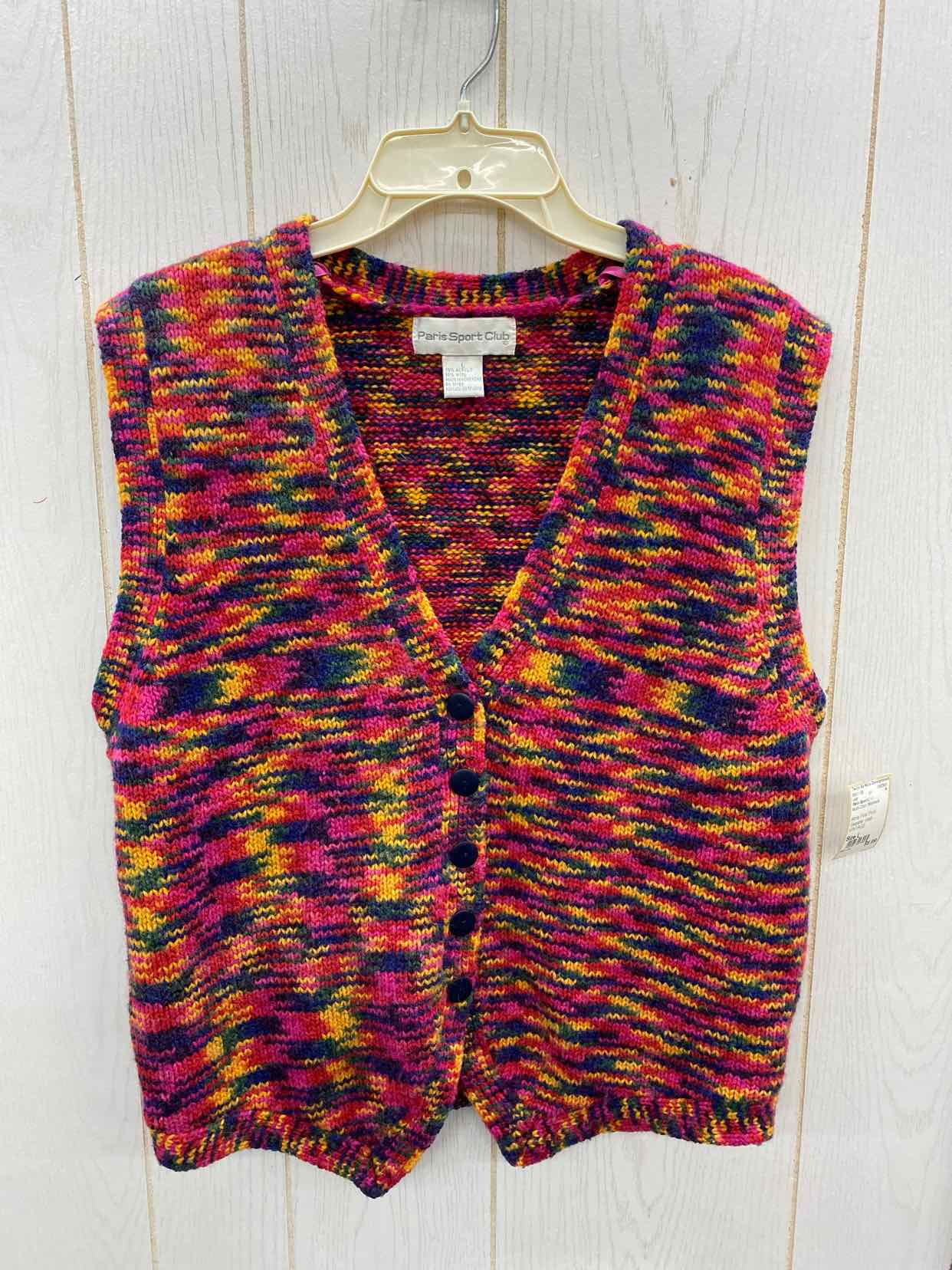 Paris Sport Club Multi-Color Womens Size L Vest