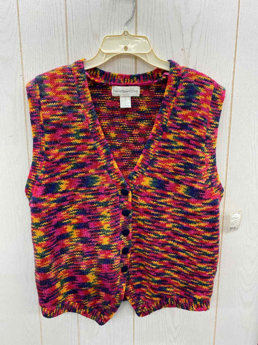 Paris Sport Club Multi-Color Womens Size L Vest