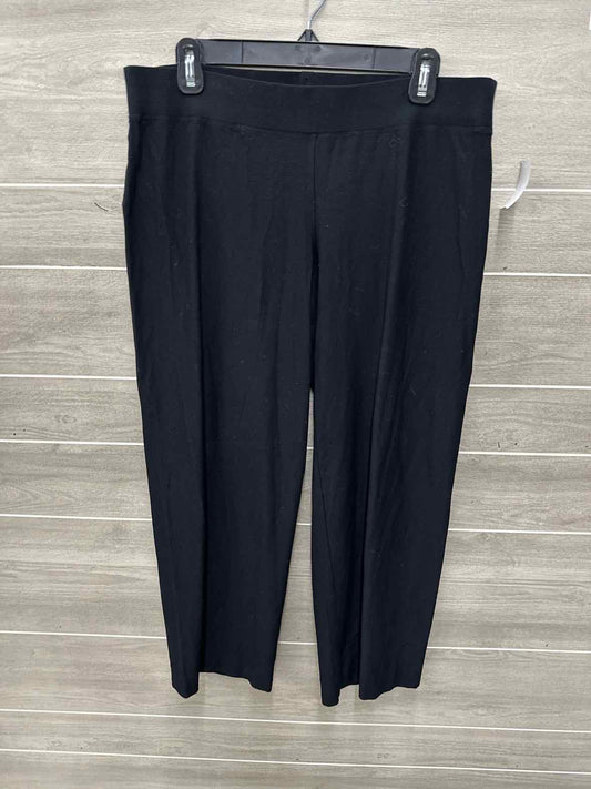 Eileen Fisher Size L/P Black Petite Pants