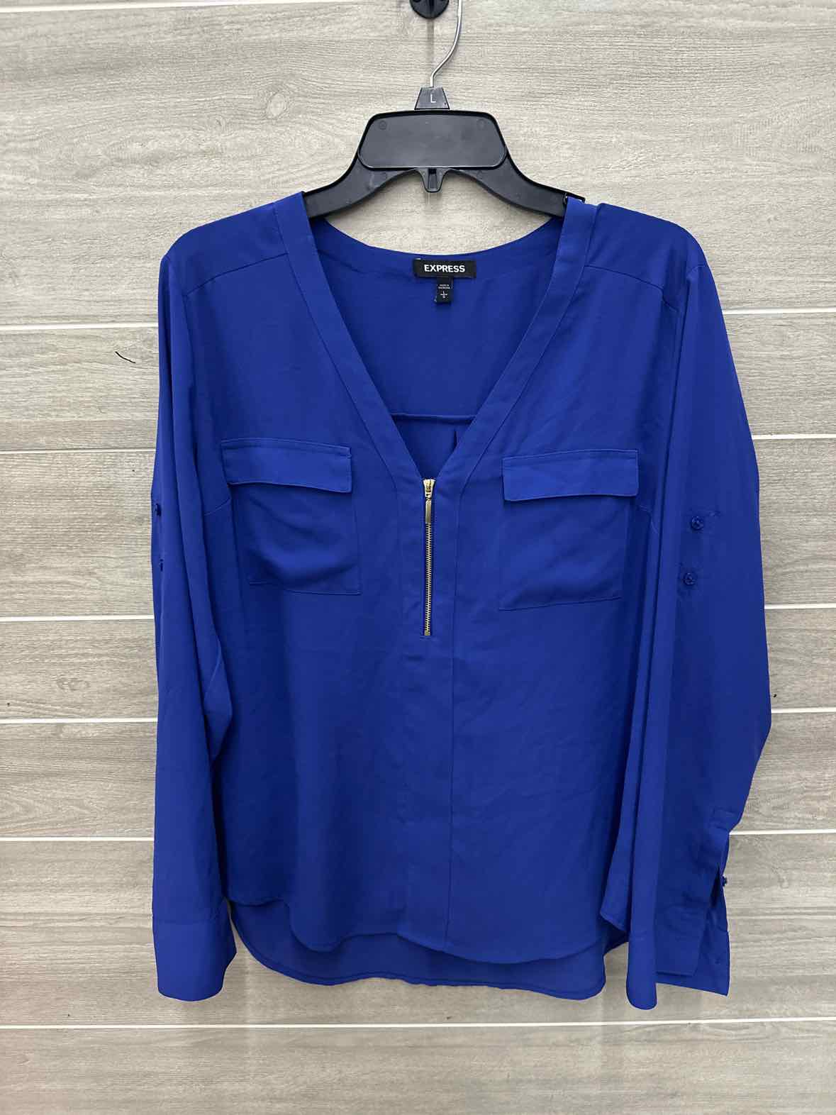 Express Size L Blue Womens Shirt