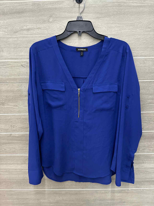 Express Size L Blue Womens Shirt