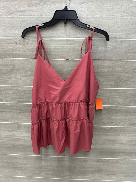 Pink Womens Women Size 1X Tank Top