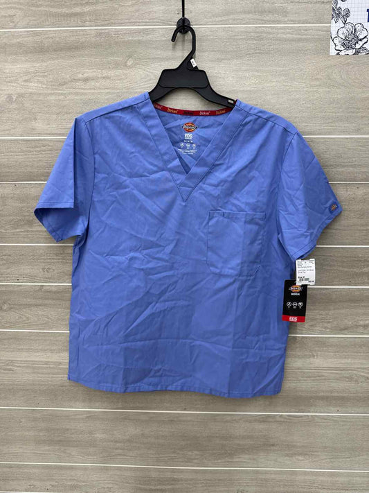 Dickies Blue Womens Women Size M Scrub Top