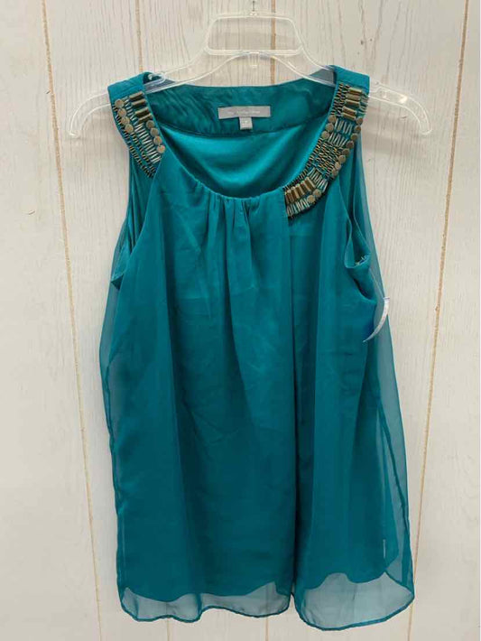 NY Collection Teal Womens Size M Tank Top