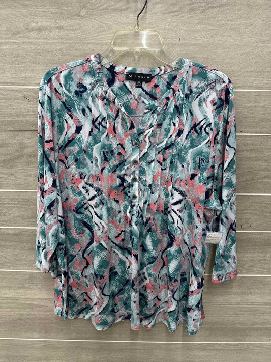 N-Touch Size XL Teal Womens Shirt