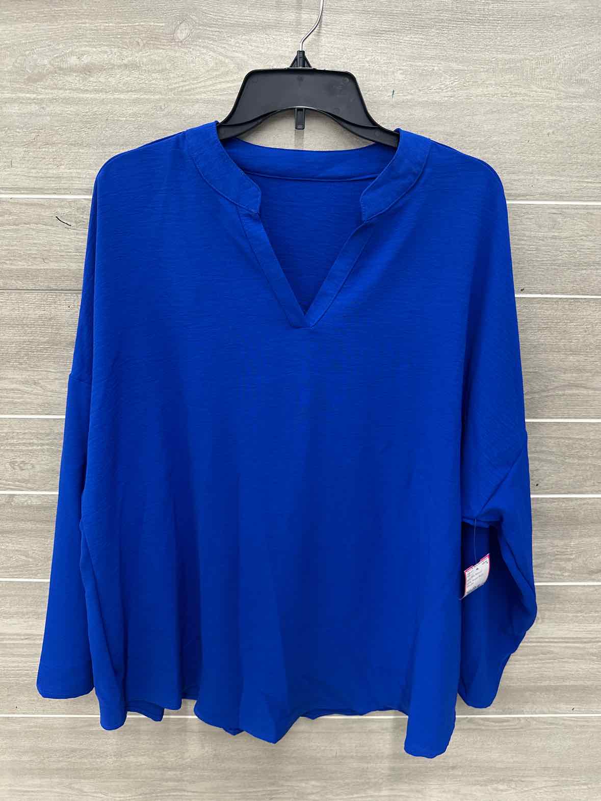 Size 2X Blue Plus Shirt