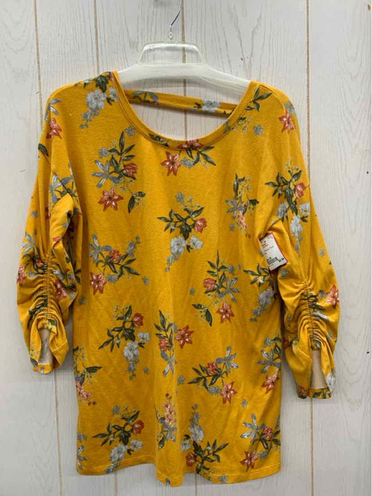 Como Vintage Yellow Womens Size M Shirt