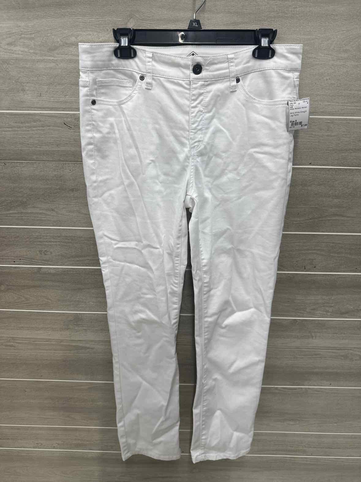 SJB Size 8 White Womens Pants