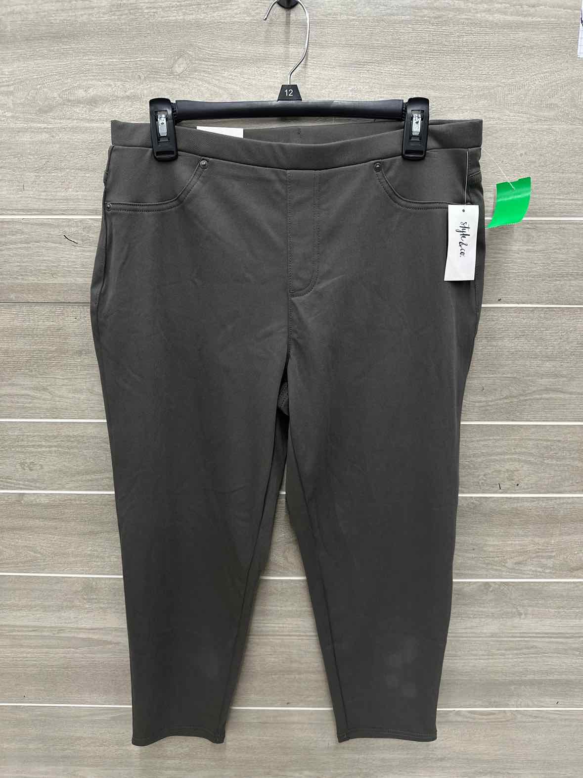 Style & Co Size 12/14 Olive Womens Pants
