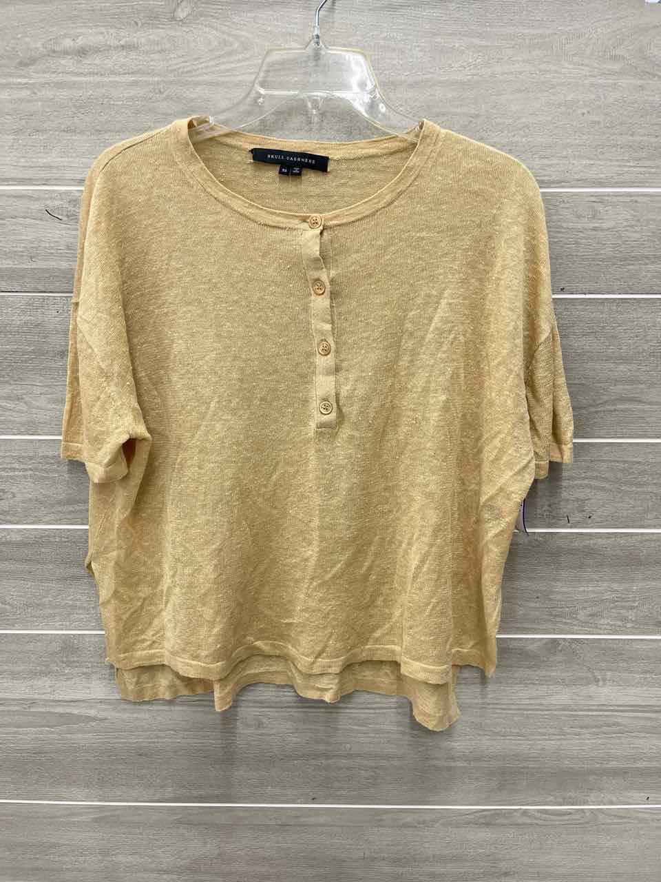 Skull Cashmere Size XS/S Yellow Womens Shirt