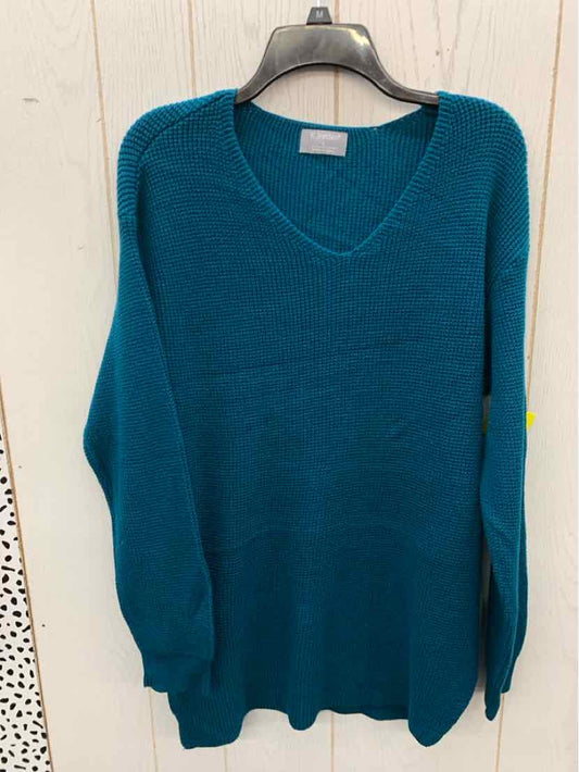 K. Jordan Teal Womens Size L Sweater