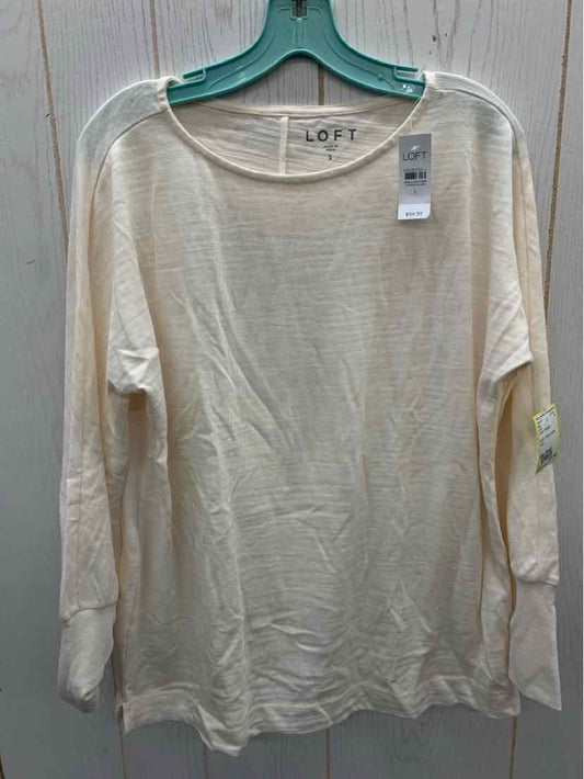 LOFT Cream Womens Size Small Shirt