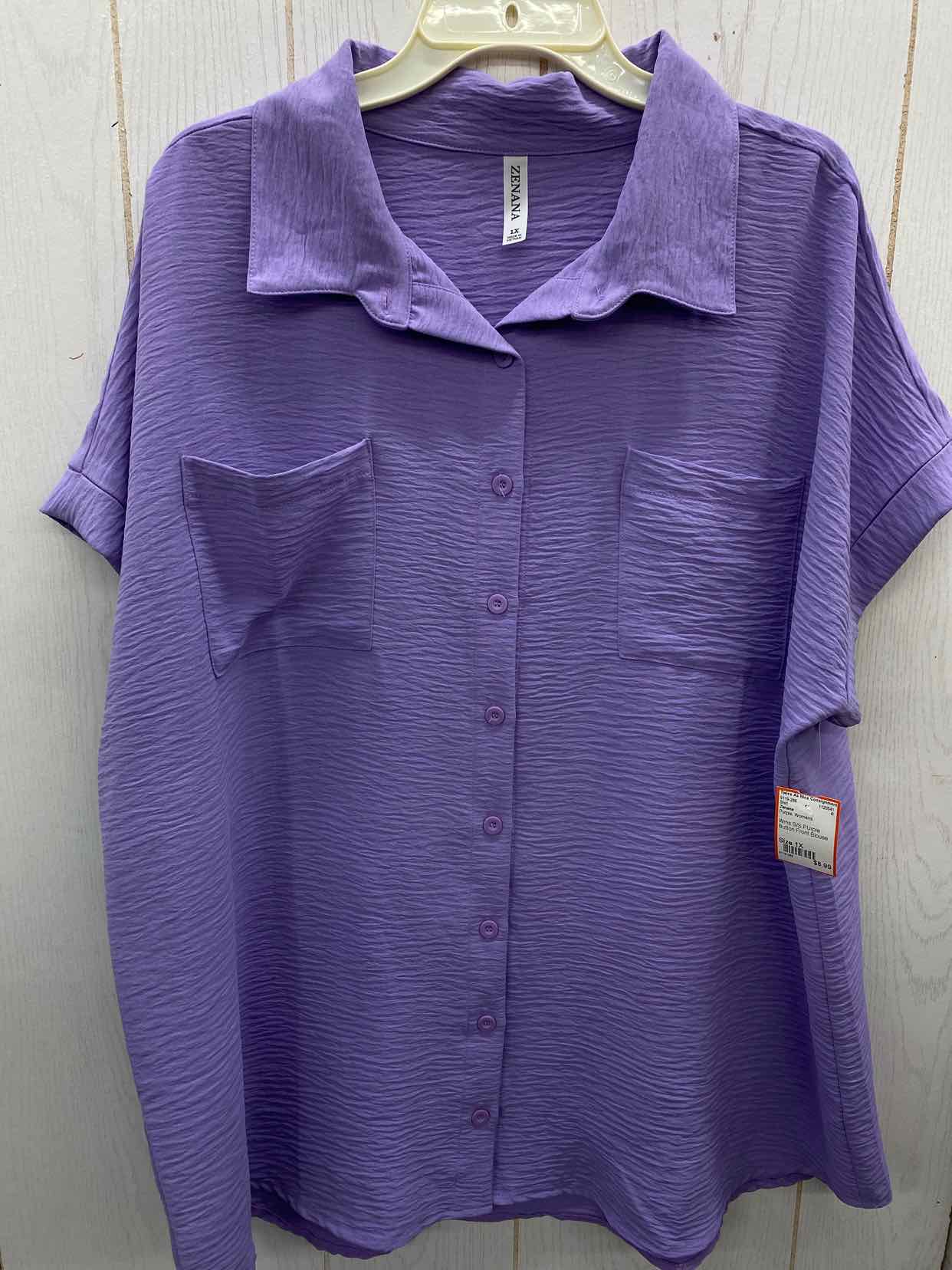 Zenana Purple Womens Size 1X Shirt