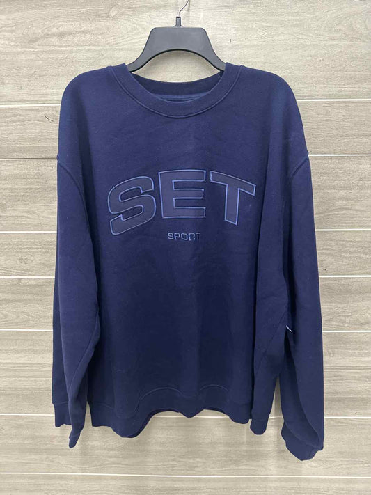 Set Active Size XL Navy Womens Sweatshirt