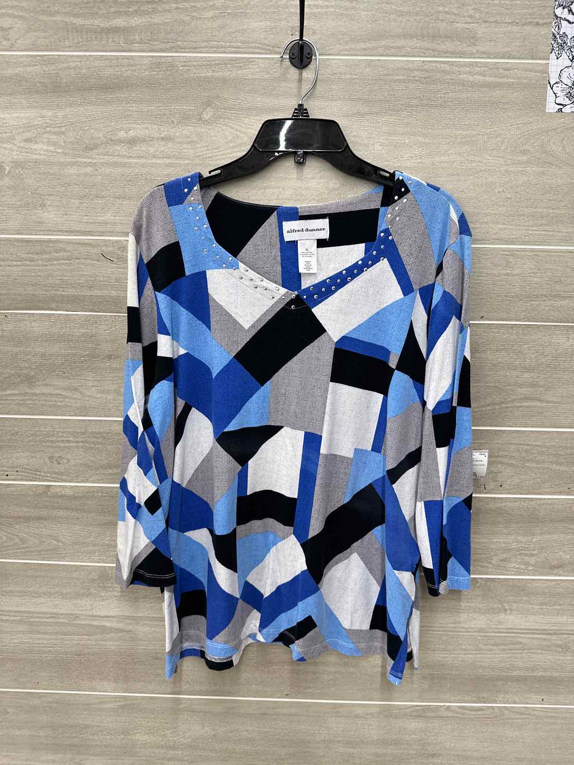 Alfred Dunner Blue Womens Women Size 16/18 Shirt