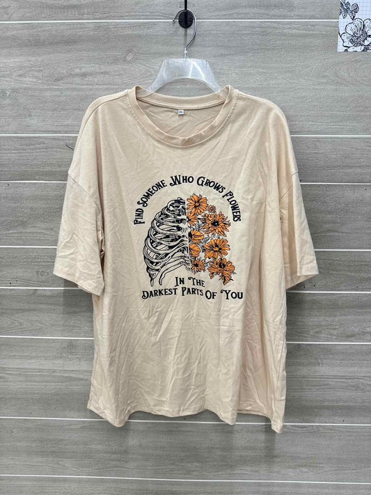 Cream Womens Women Size 2X Shirt