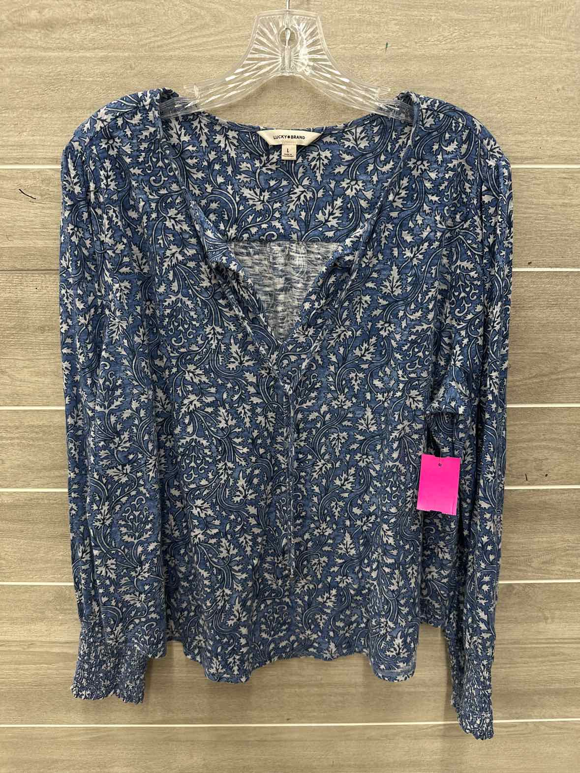 Lucky Size L Blue Womens Shirt