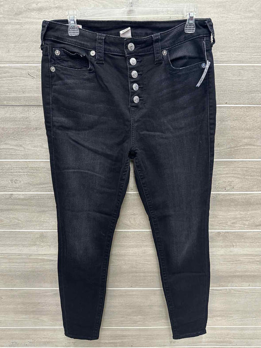 True Religion Size 10/12 Black Womens Jeans