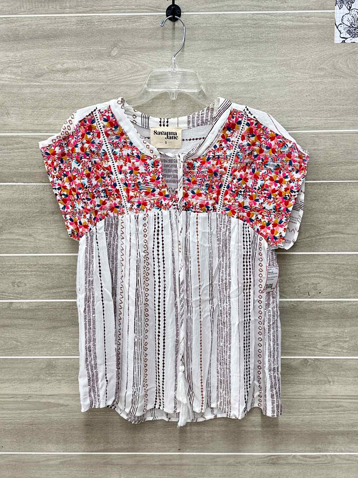 Savanna Jane White Womens Women Size Small Shirt