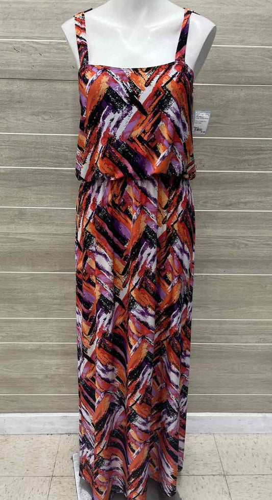 Olivia Matthews Size 6 Orange Womens Dress