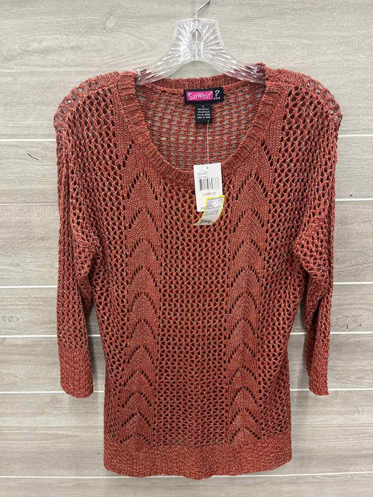 Say What? Size L Orange Junior Sweater
