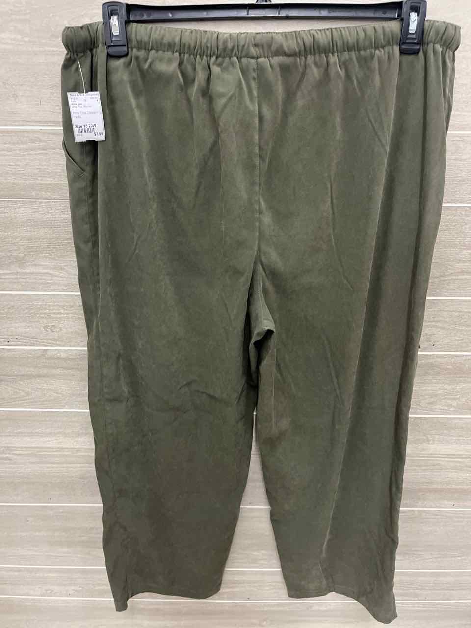 White Stag Size 18/20W Olive Plus Pants