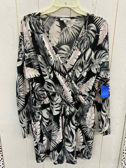 White Birch Black Womens Size M Romper