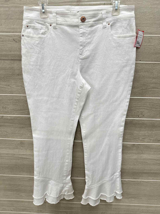 INC Size 10 White Womens Jeans