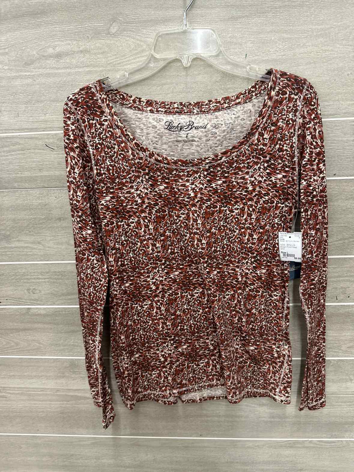 Lucky Size L Brown Womens Shirt