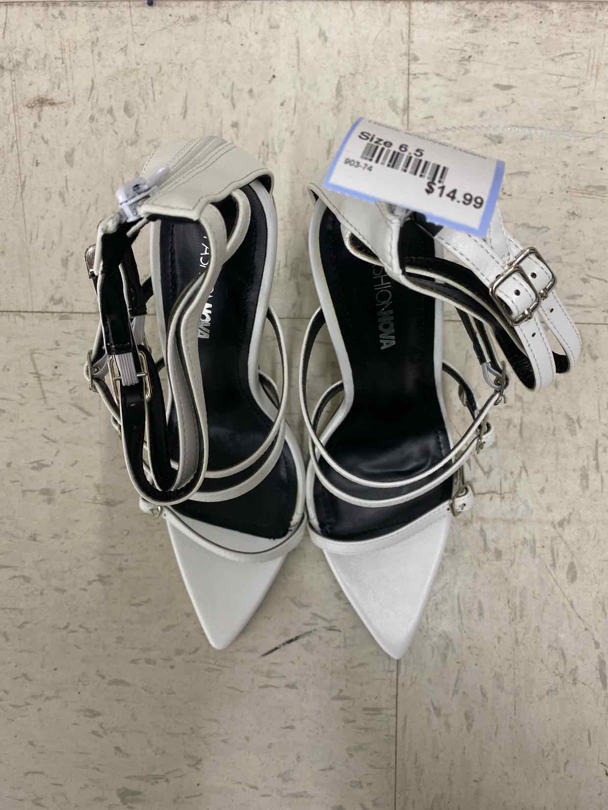 Fashion Nova White Womens Size 6.5 Sandals