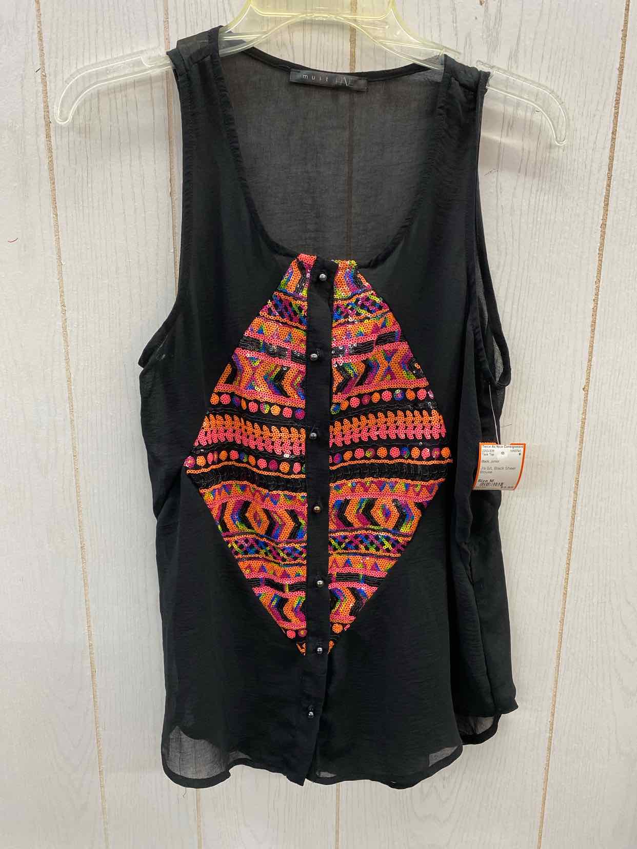 Black Junior Size M Tank Top