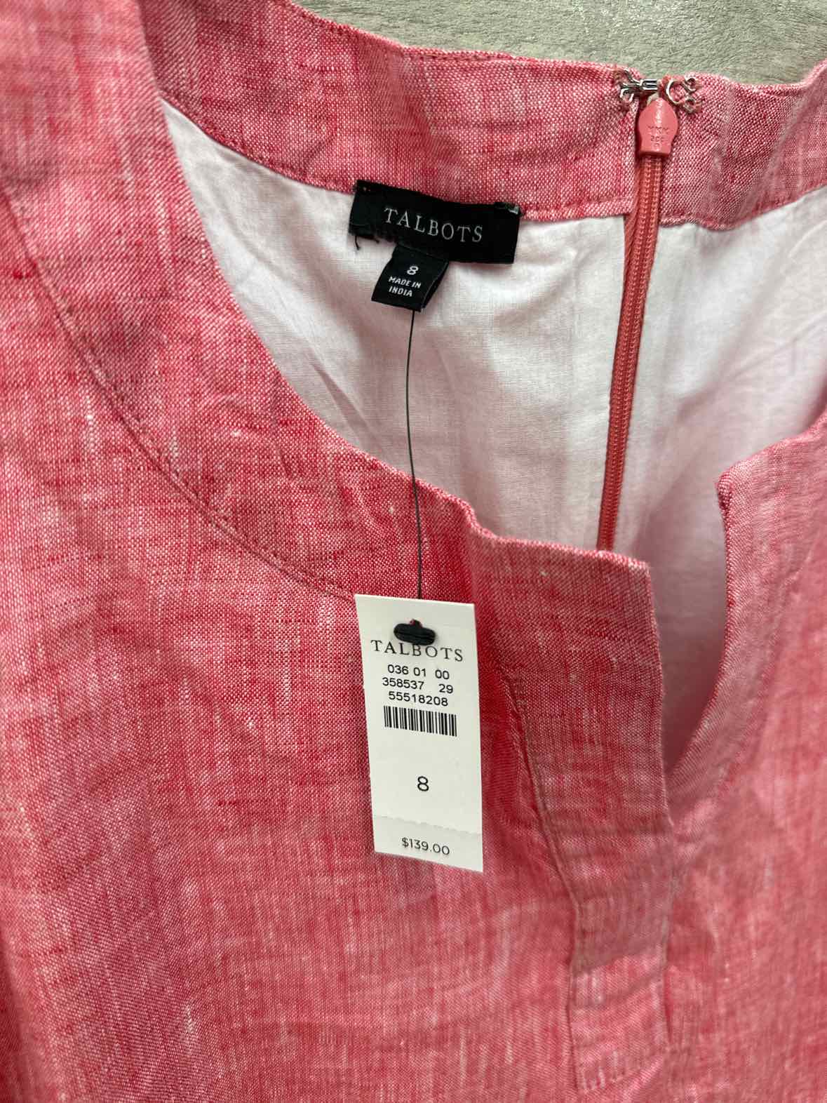 Talbots Red Womens Women Size 8 Dress