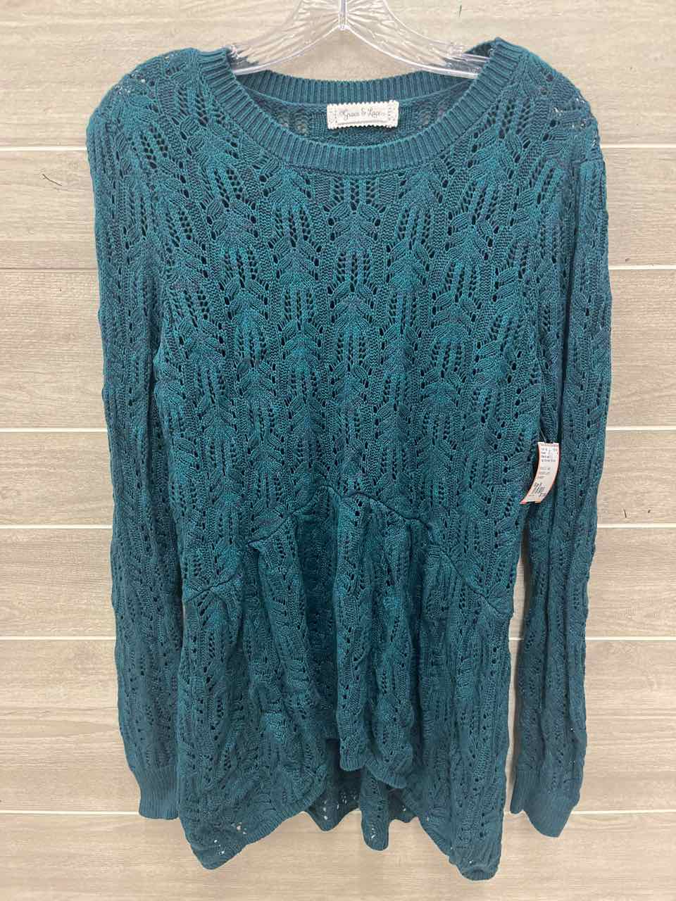 Grace & Lace Size M Teal Womens Sweater