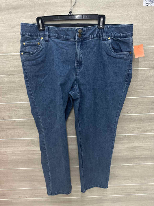 Woman Within Size 20WP Blue Petite Jeans
