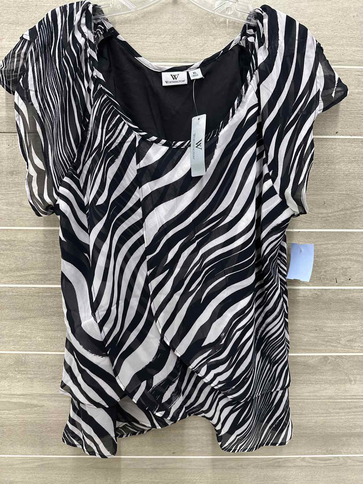 Worthington Size XL Black Womens Shirt