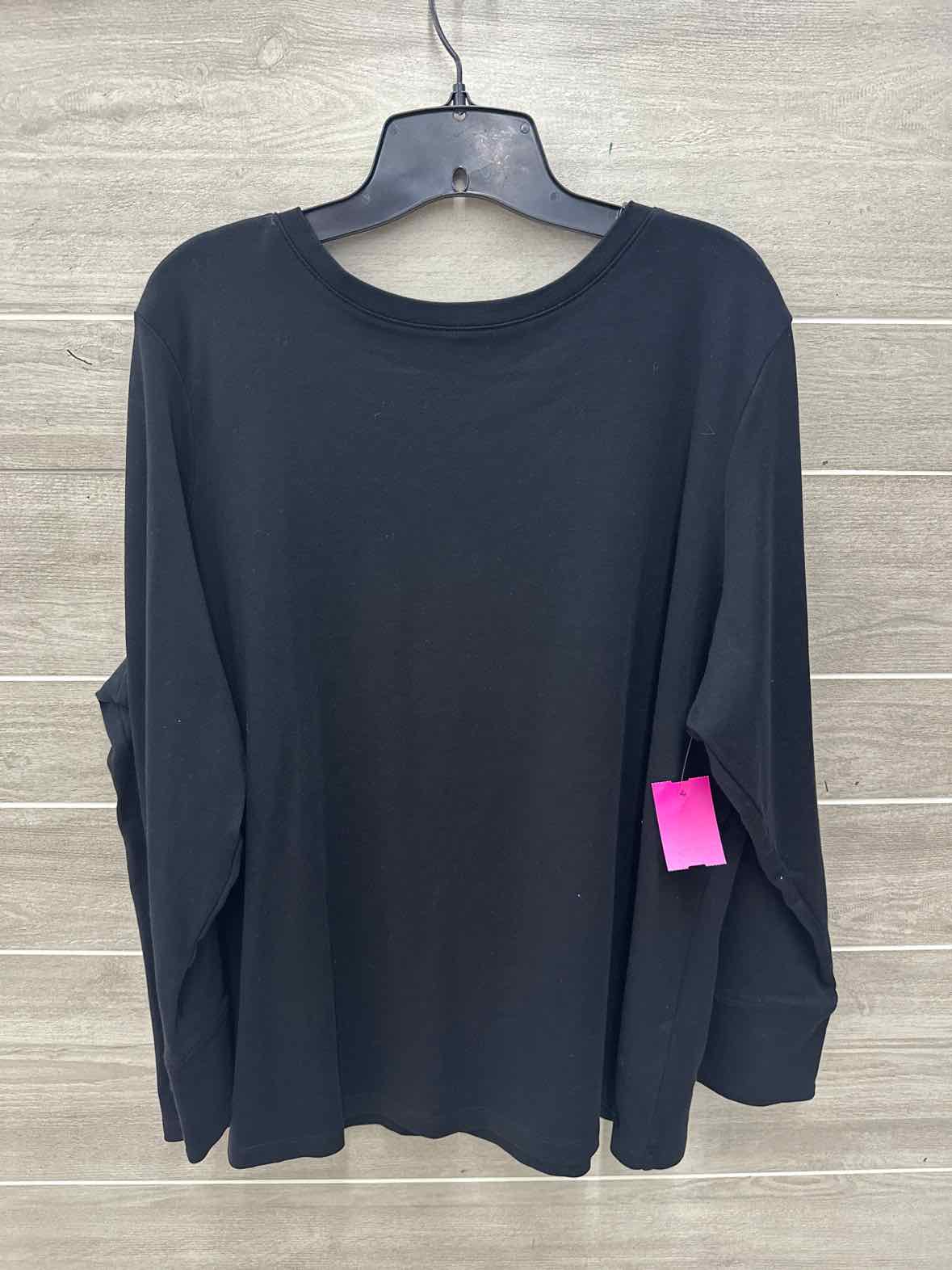 Isaac Mizrahi Size 2X/3X Black Plus Shirt