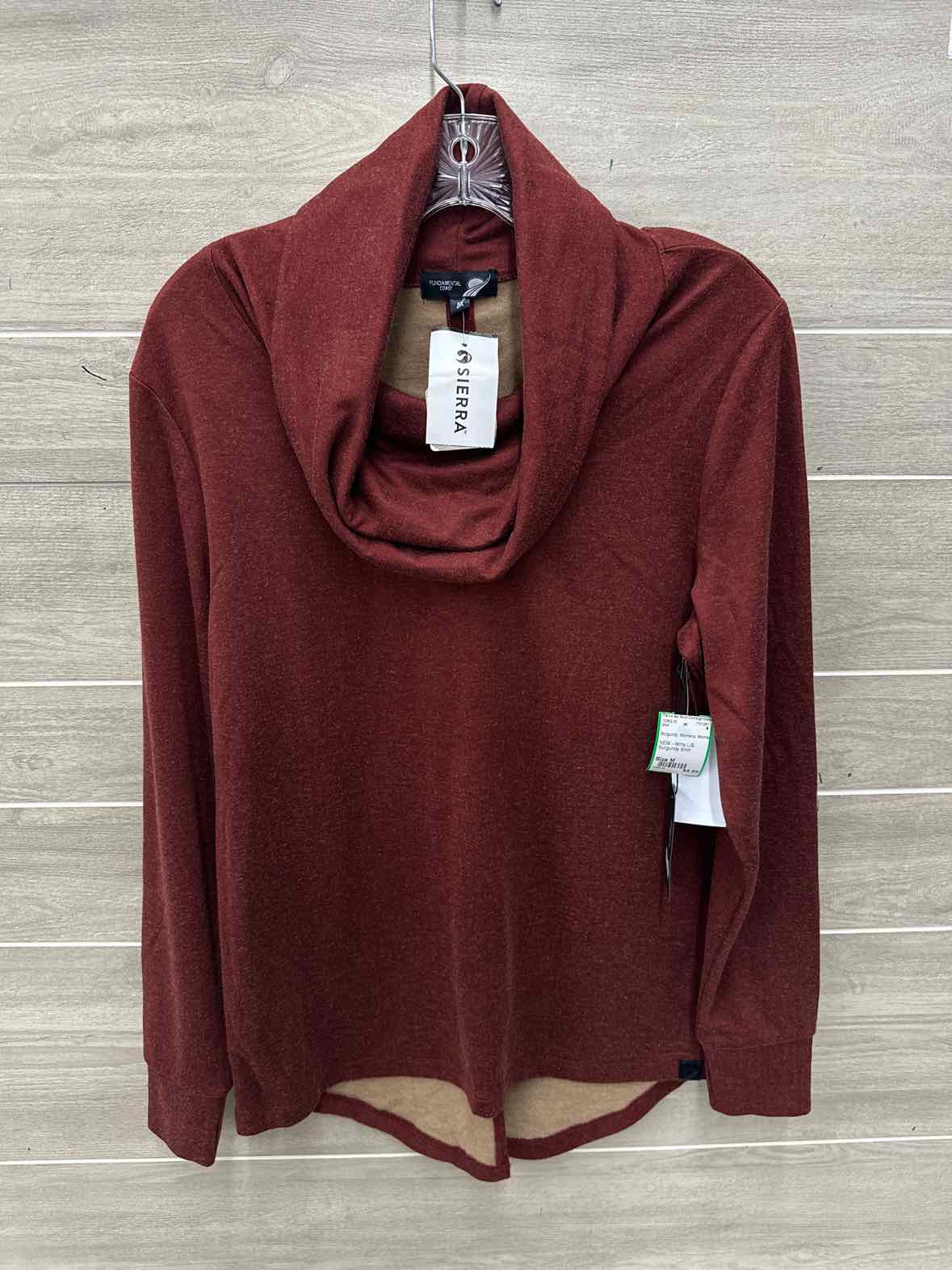 Size M Burgundy Womens Shirt