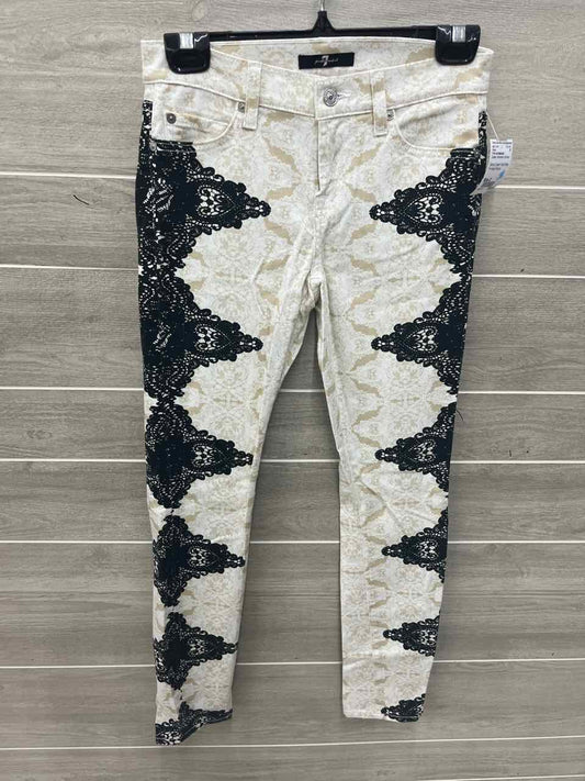 7 For All Mankind Cream Womens Women Size 2 Pants