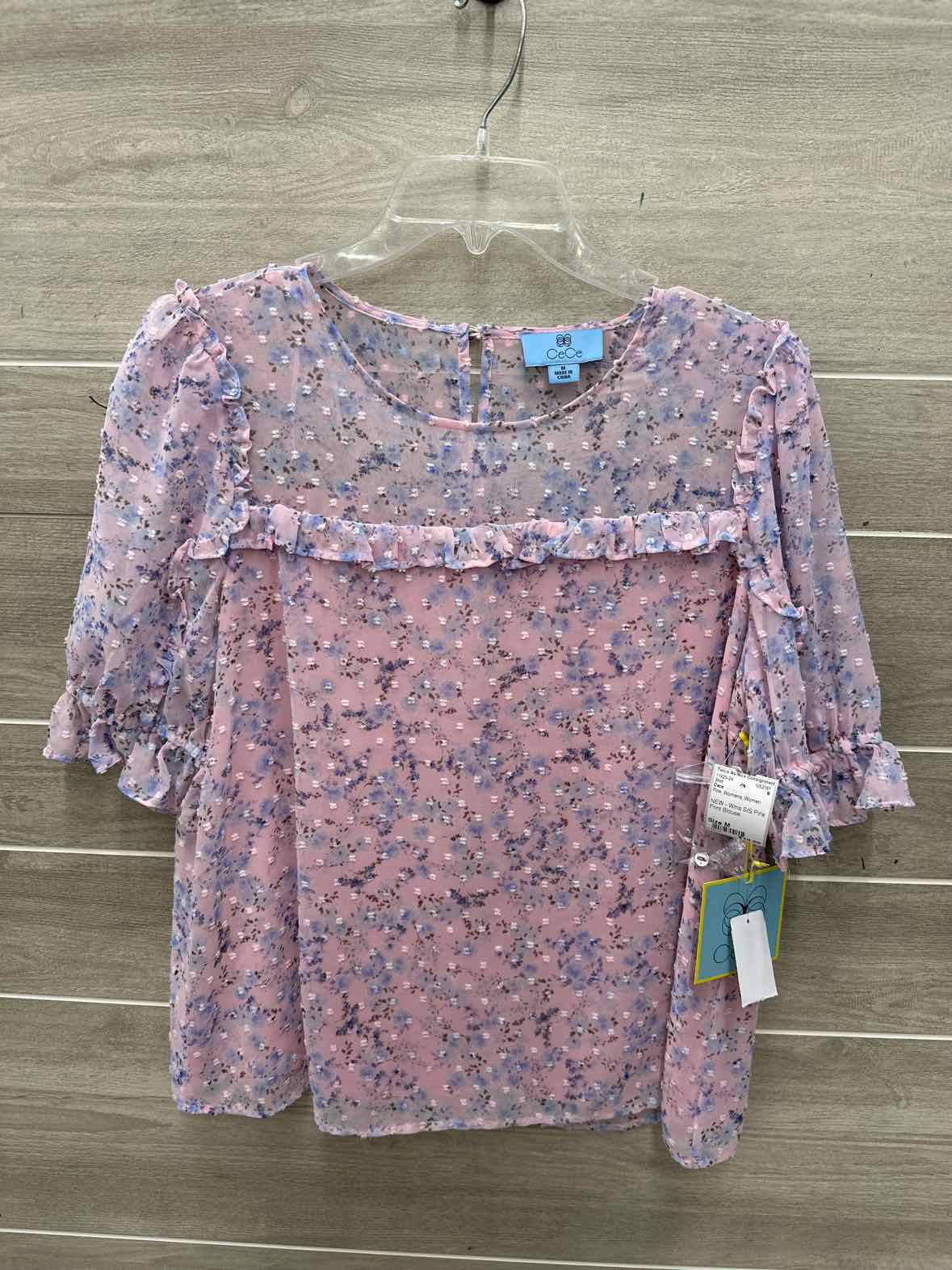 Cece Size M Pink Womens Shirt