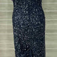 Adrianna Papell Navy Womens Size 10 Gown/Evening Wear