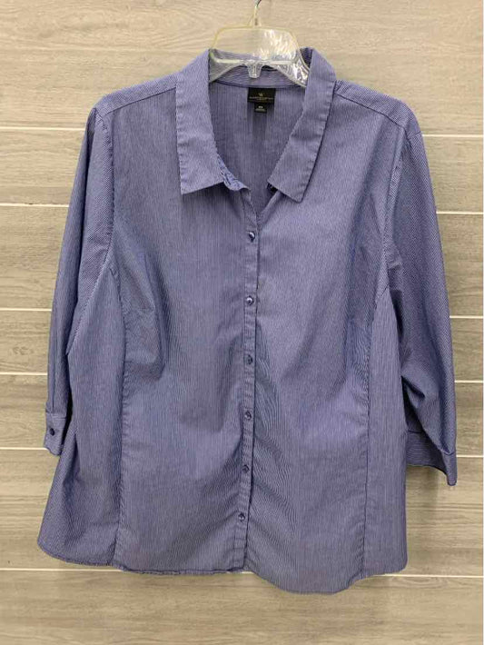 Worthington Blue Womens Size 2X Shirt