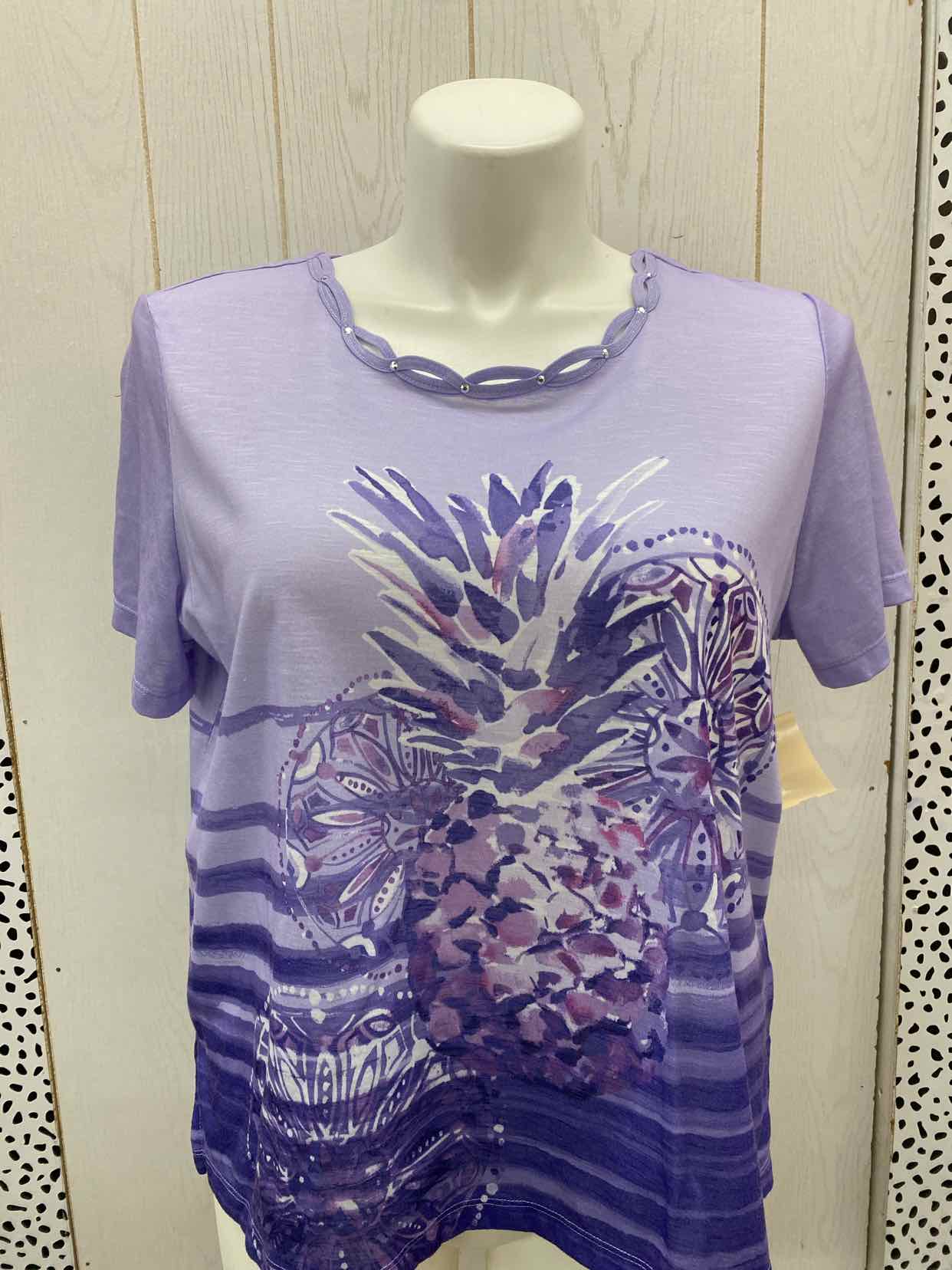 Alfred Dunner Lavender Womens Size 18P Shirt