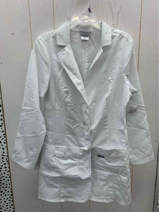 Greys Anatomy White Womens Size M Scrub Top