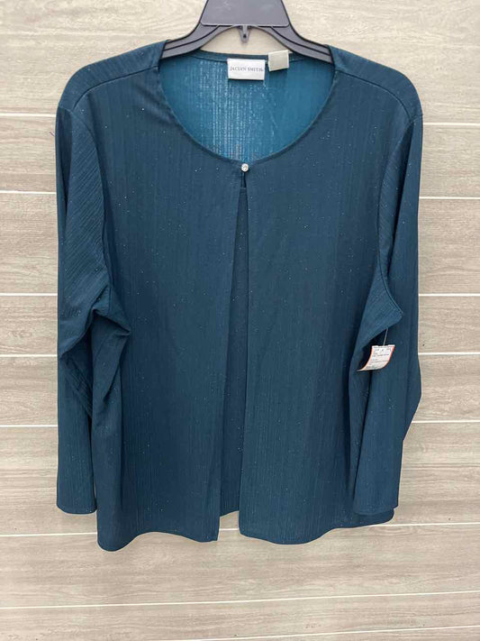 J Smith Green Womens Women Size 2X Shirt