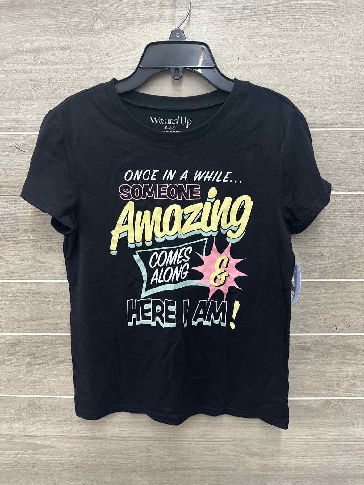 Wound Up Size S Black Junior Shirt