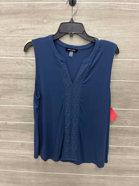 Cable & Gauge Size XL Blue Womens Tank Top