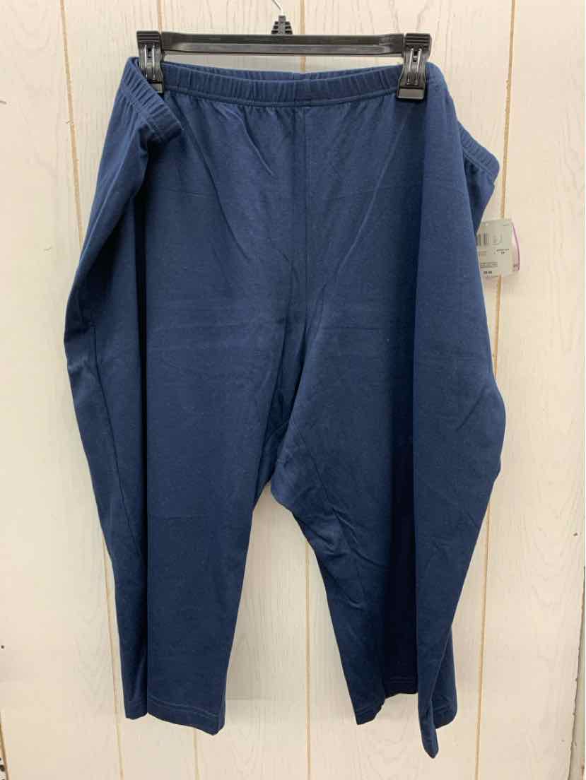 Basic Editions Blue Womens Size 3X Leggings