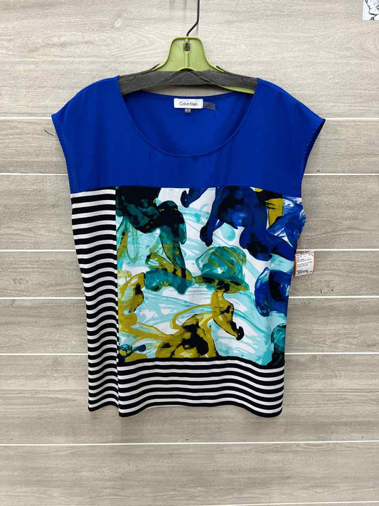 Calvin Klein Blue Womens Women Size L Shirt